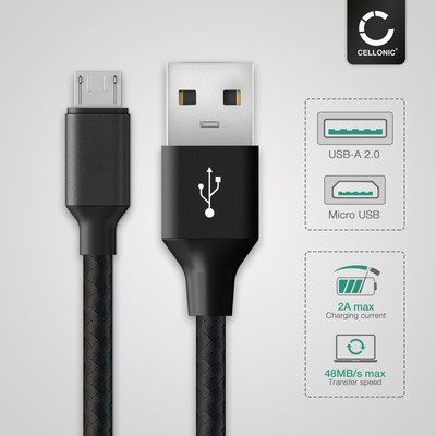  USB Kabel für Archos 43 internet tablet 80b Helium 97 XS Ladekabel 2A schwarz