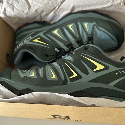 New -S8.5Salomon X Ultra 3 GTX W Arctic/Darkest Spruce/Sunny Lime Hiking Outdoor