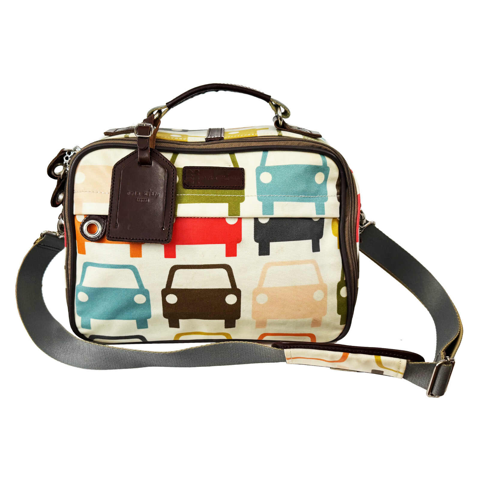 ORLA KIELY Travel Bag Cars Print Crossbody Top Handle