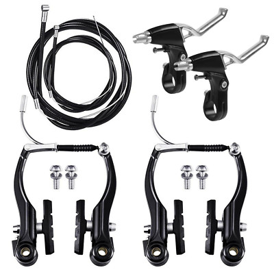 Mountain Bike V Brake Set Front and Rear MTB Hybrid Callipers Cables Lever Kit