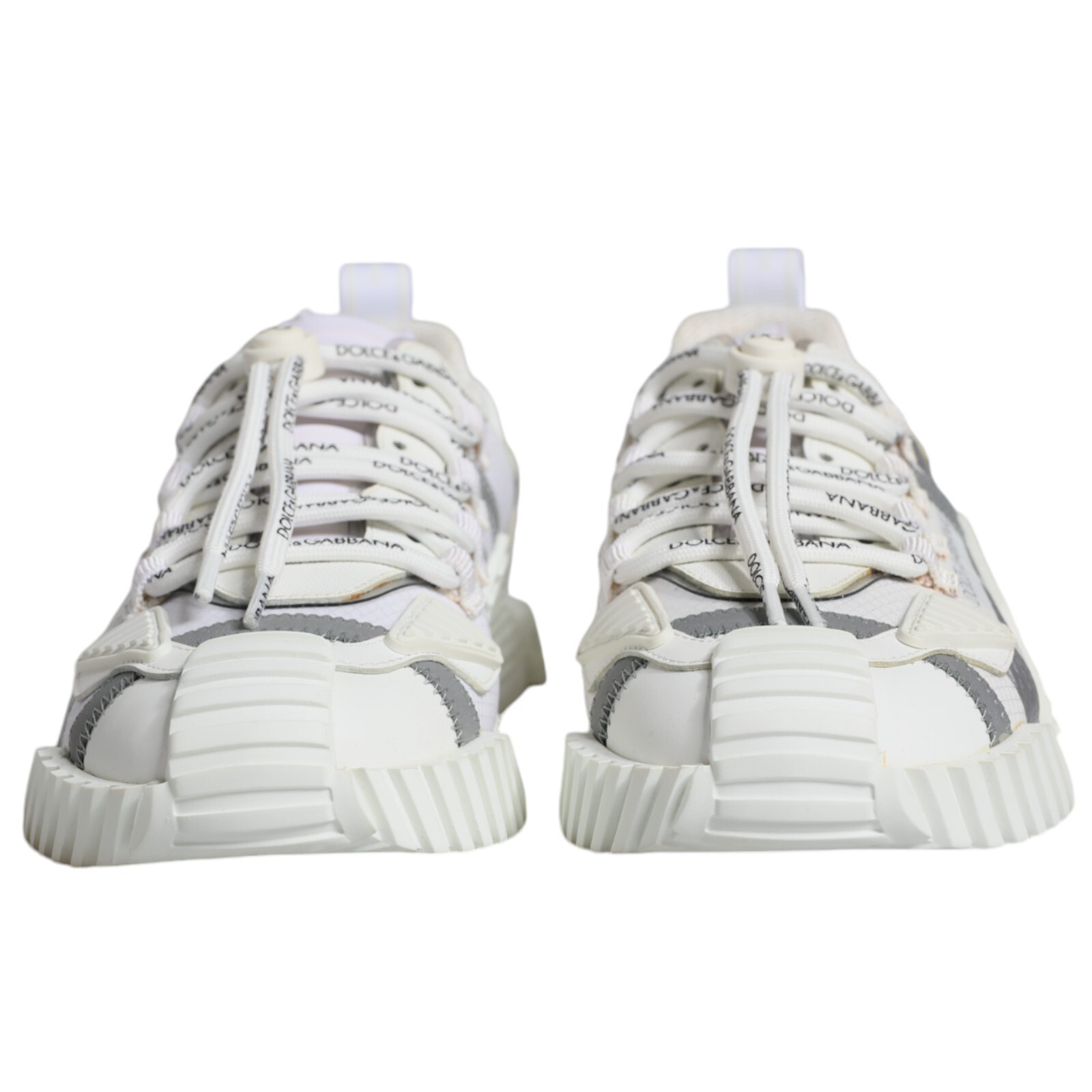 Pre-owned Dolce & Gabbana Shoes White Lace Up Low Top Ns1 Sneakers Men Eu41 / Us8 900usd