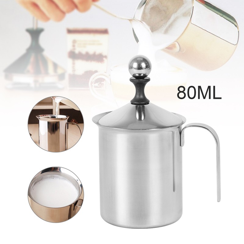 Schaumbecher 800ML Milchschäumer Manuelle Edelstahl Milchaufschäumer Cup Hand