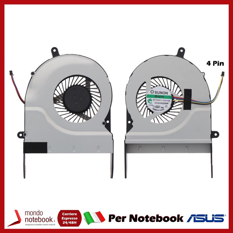 Ventilateur Cpu Asus G58j G58jb G58jk G58jm G58jq G58jw G551 G551j G551jb G551jk