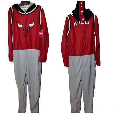 Concepts Sport NBA Chicago Bulls Warm Up Union Bodysuit Fleece One piece Medium