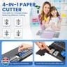 Paper Cutter Personal Rotary Trimmer Paper Trimmer Paper Cutter for cardstock withAutomatic Security Safeguard and Side Ruler for Craft Paper, Coupon, Label and Cardstock,12 inch Black Paper Cutters
