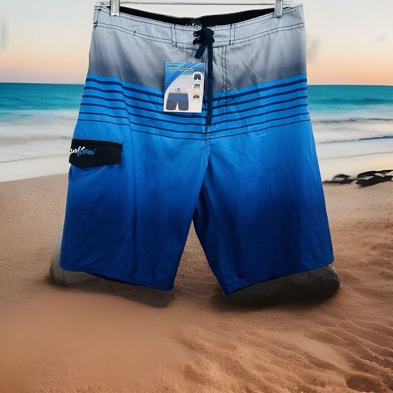 SURF GEAR LARGE BOARD SHORTS 34 L WITH DRAWSTRING MBS3