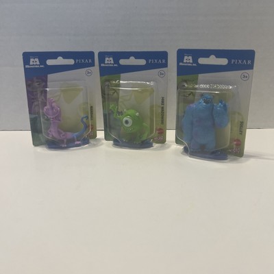 Disney Pixar Monsters Inc Mini Figure Lot of 3 Mike, Sully, and Randal Mattel