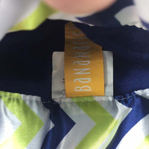 New Bananafish Green Elephant Navy Blue Plush Baby Blanket Just My Style