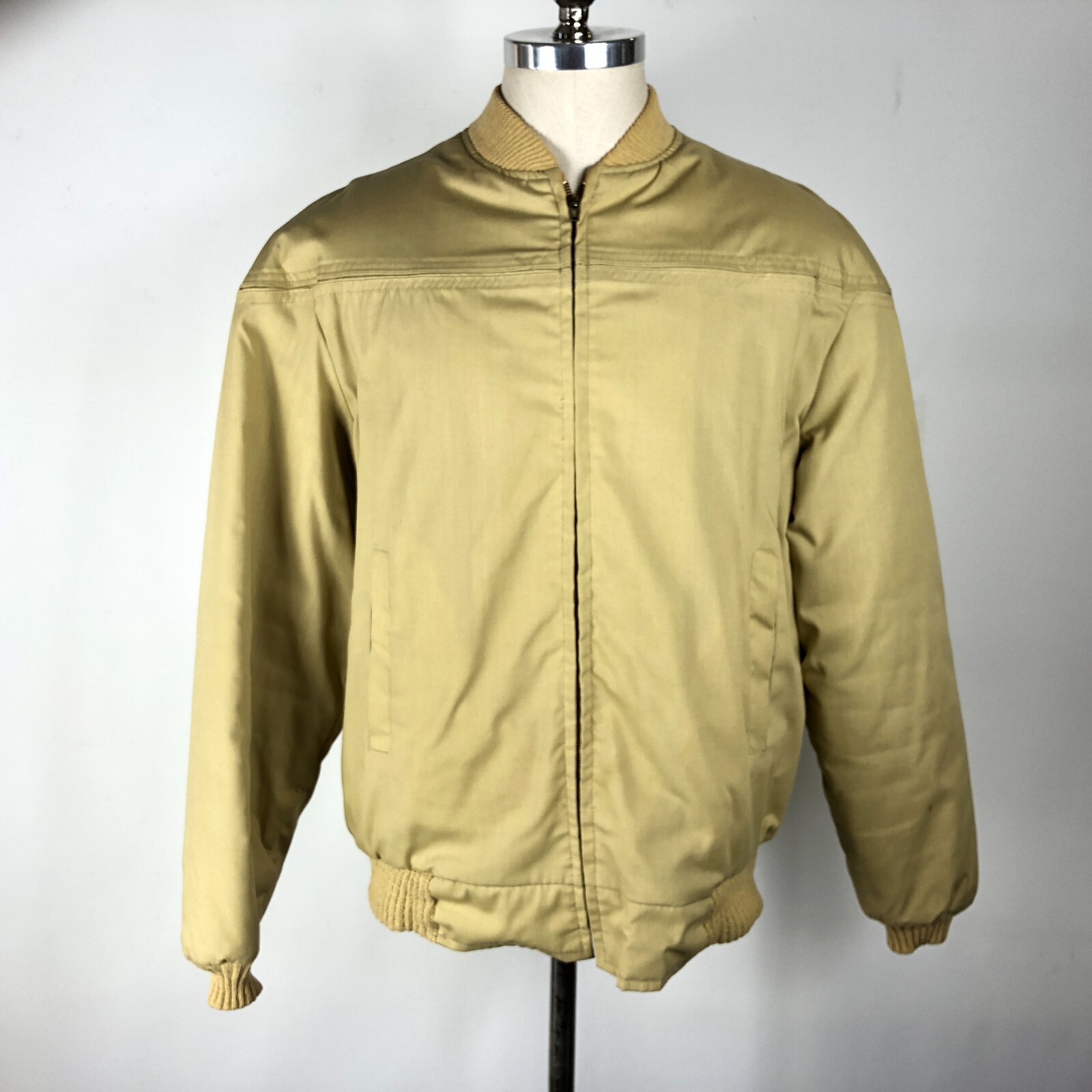 Vintage 1960s Campus Jacket 46L Mens L Jacket Faux Fur Lined