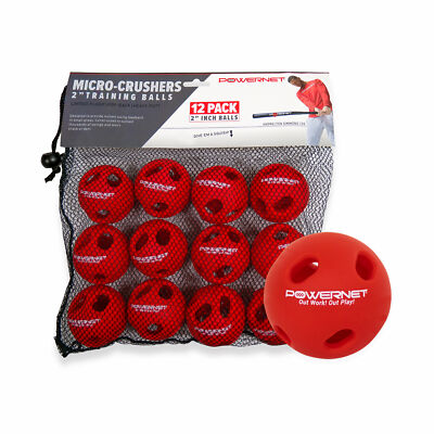 PowerNet Micro Crushers Limited Flight Training Baseballs 12 PK