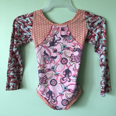 Maaji Long Sleeve Cross Back One Piece Swimsuit Bathing Suit Girls Size 16