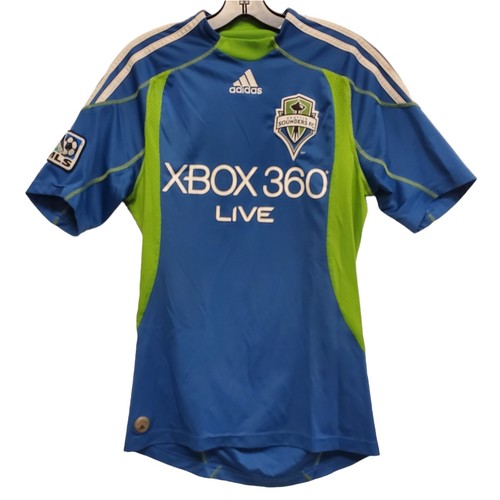 SEATTLE SOUNDERS FC Jersey Adult Small Green Blue ADIDAS