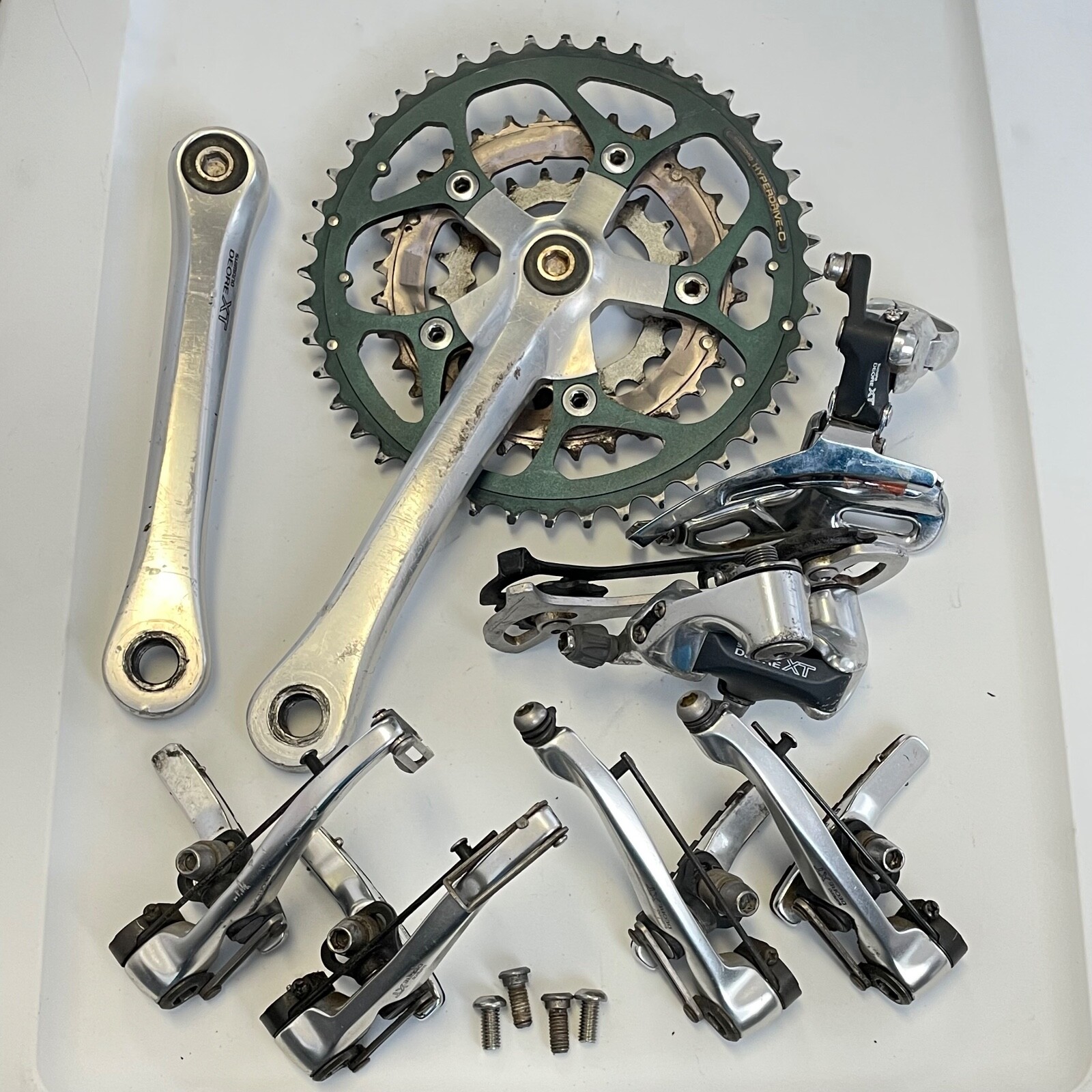 Shimano Deore XT M739 M737 3x8s Groupset Brakes Vintage MTB Shimano Deore XT M739 M737 3x8s Groupset Brakes Vintage MTB