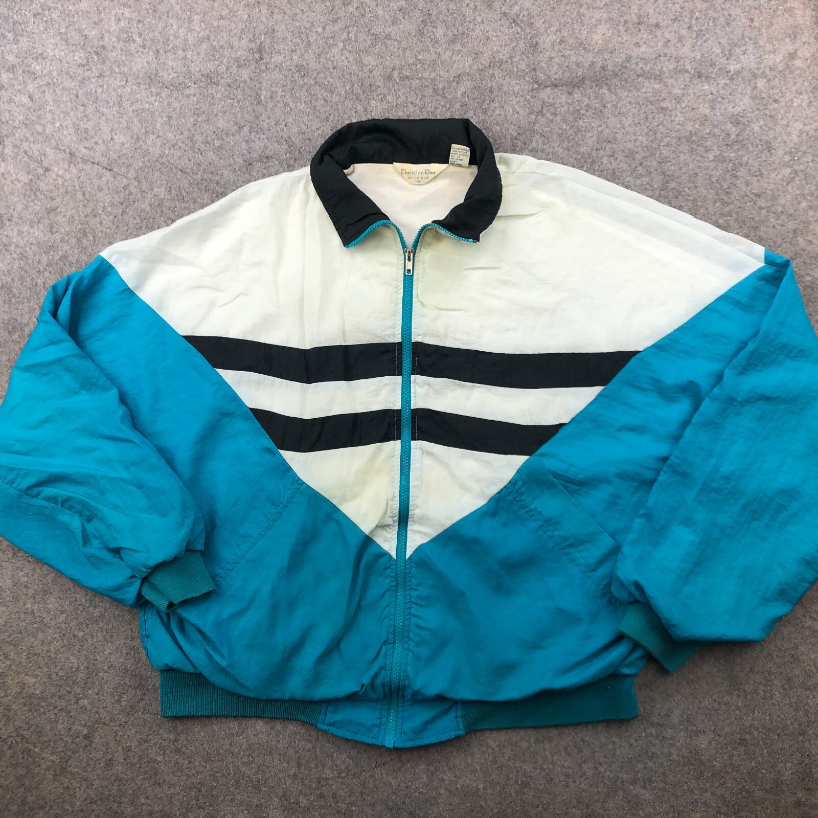 【萬蔵 様】専用　Christian Dior MONSIEURブルゾン Vintage Christian Dior Monsieur Jacket Mens XL Blue White