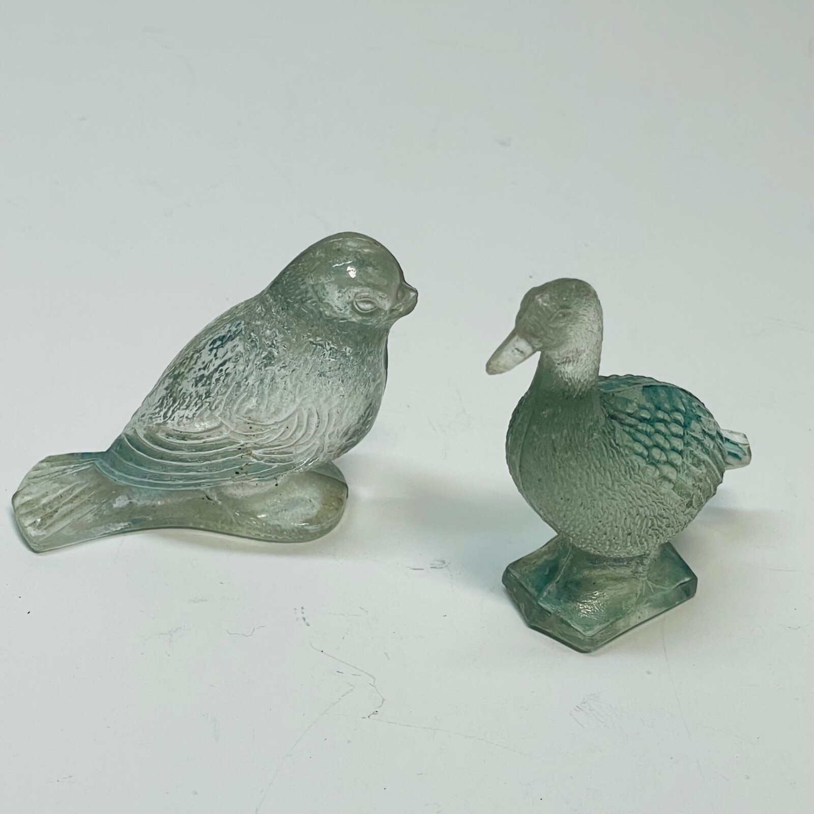 Vintage very old glass Bird and Duck Small Figurines | eBay