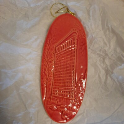 DeLong Ceramics NYC FLATIRON BUILDING handcrafted Christmas Holiday Ornament