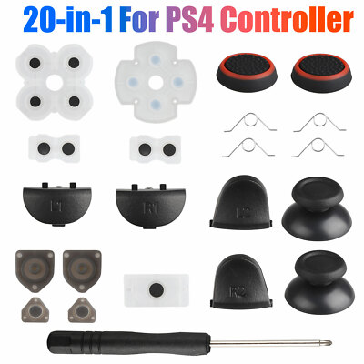 L1 R1 L2 R2 Button Thumbsticks Repair Tools Kit Replacement For PS4 Controller