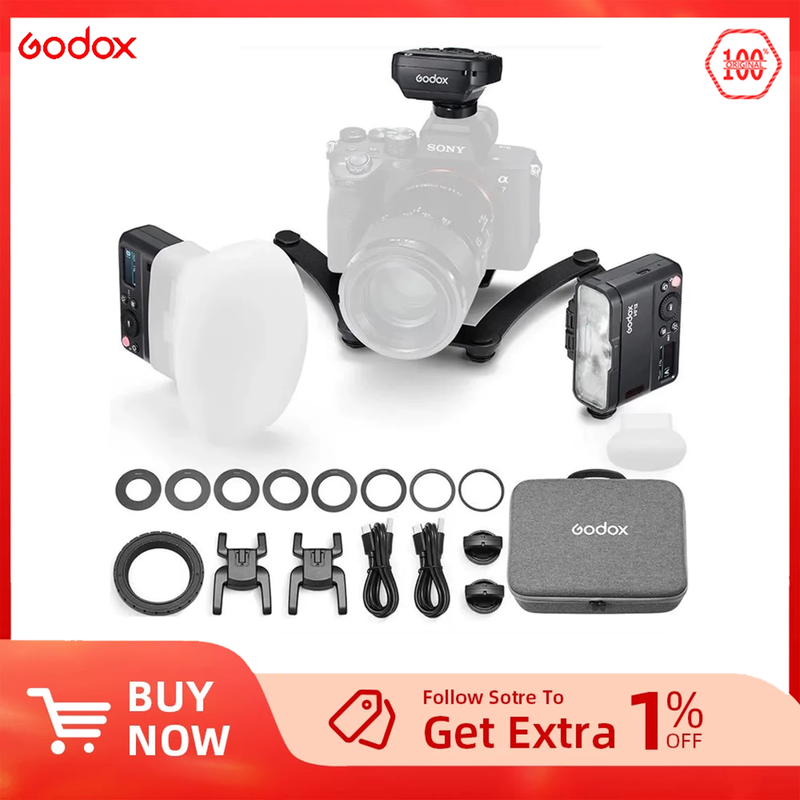 Godox MF12-DK1 MF12 Dental Flash System TTL Flash with 2.4 GHz Wireless Control
