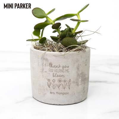 Personalized Thank You For Helping Me Bloom - Personalized Teacher Flower Pot wi