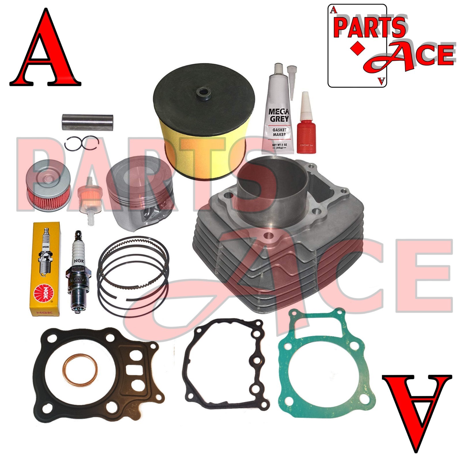 Honda Rancher Trx350 Trx 350 Cylinder Piston Rings Gasket Kit Set 2000