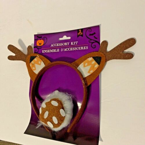 New Reindeer 2 pc Set Accessory Kit Costume Dress Up Headband ...