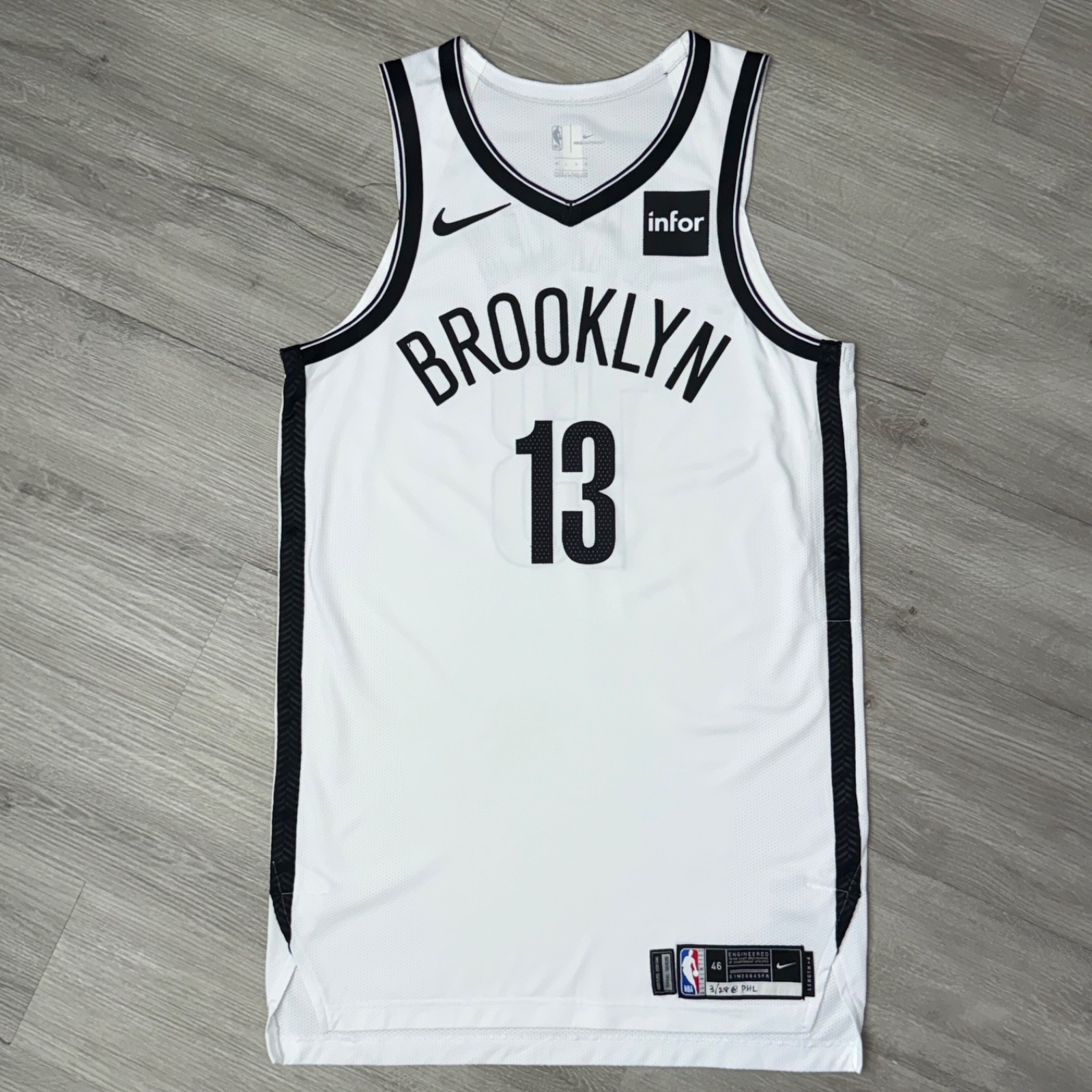 SHABAZZ NAPIER Game Worn Brooklyn Nets Nike Jersey 2018-19