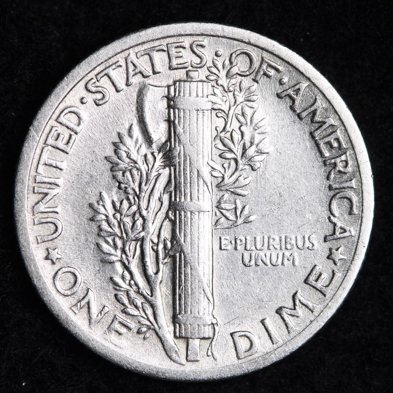 1924 Mercury Silver Dime Nice AU FREE SHIPPING