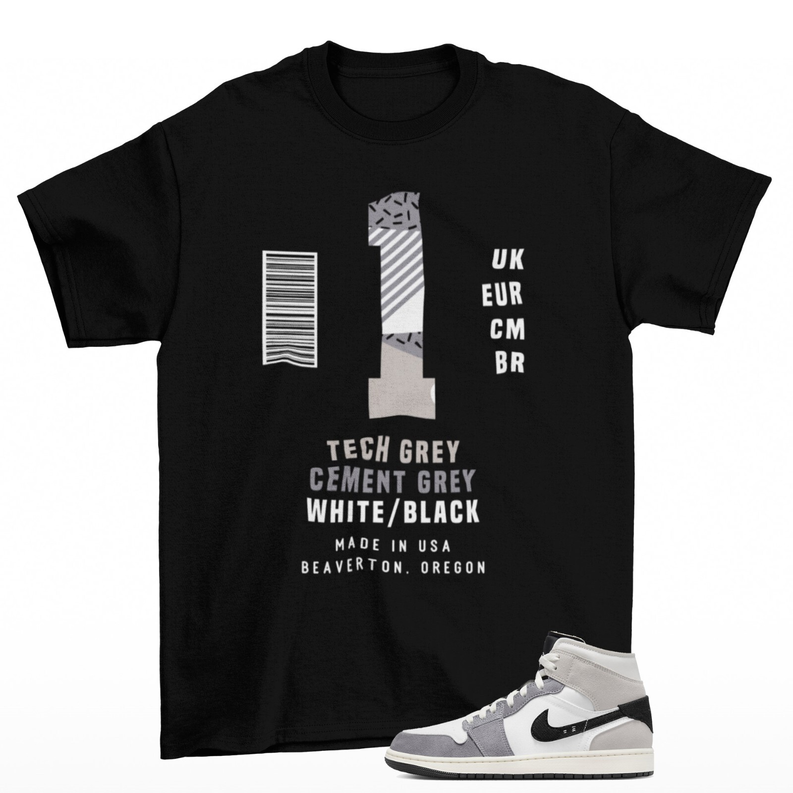 シューズ(男性用) Jordan 2011 Tech Grey CM 28 Sneaker Box Label Shirt to Match Jordan 1 Mid Craft Tech