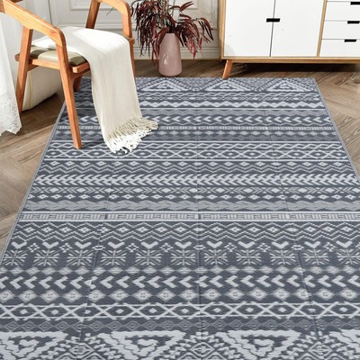 SAND MINE Reversible Mat Indoor Outdoor Rug Carpet Reversible Patio Rug RV Ca...