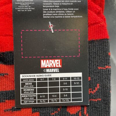 Marvel Antman Mens Ribbed Crew Socks Size 5-12