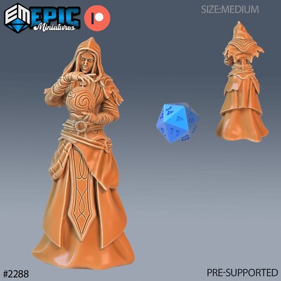 Arcane Sorceress A | Epic Miniatures | RPG D&D Pathfinder Wargaming | 25-28mm