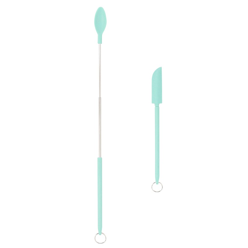 Mini Silicone Telescopic Spatula and Scooping Spoon Scraper Spatula Kitchen Kit