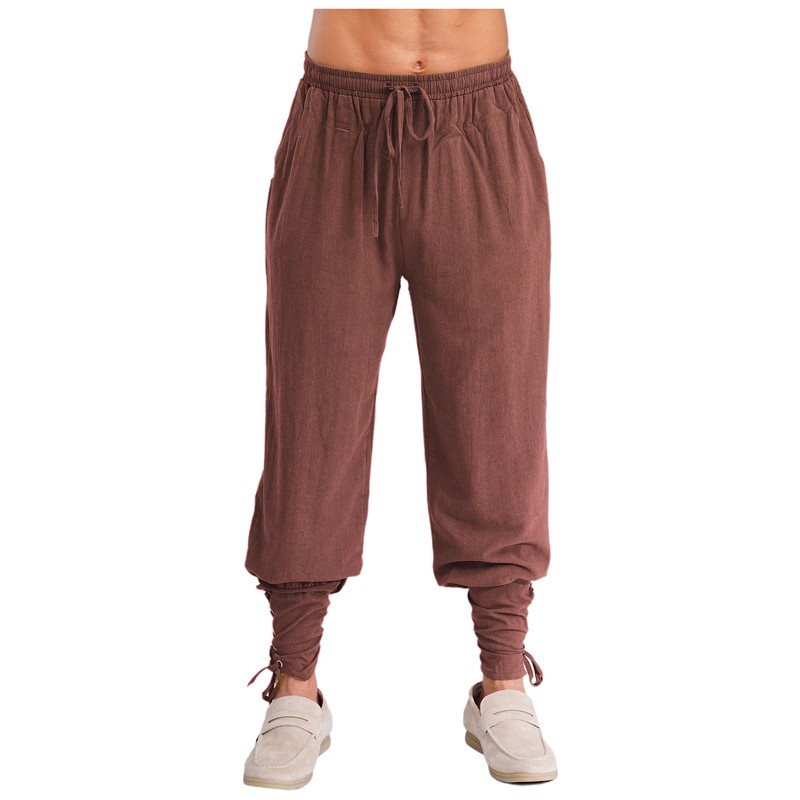 Men Pants Viking Trousers Party Costume Cotton Blend Victorian
