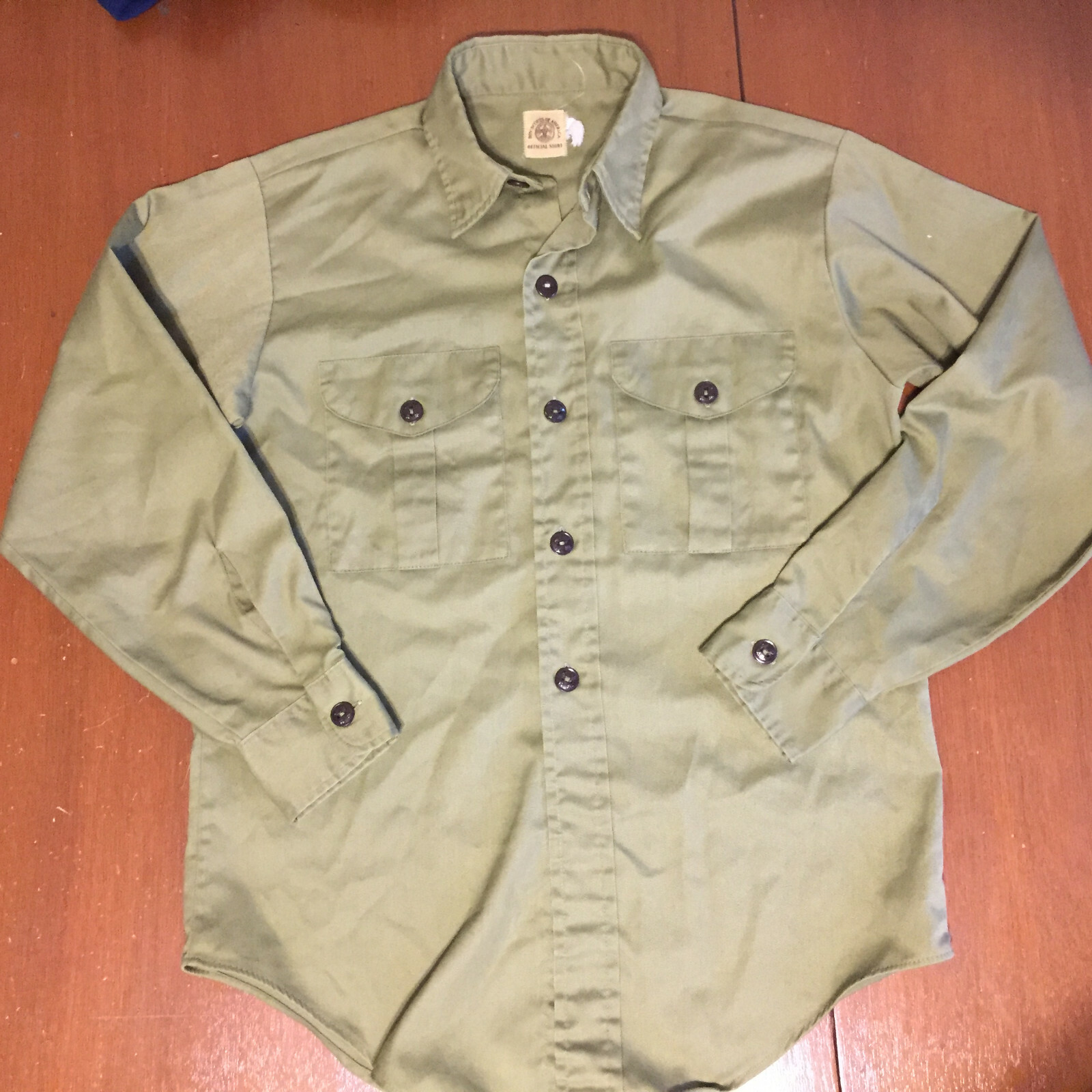 Vintage 50s 60s BSA Boy Eagle Scouts USA Uniform Button Official Shirt Small