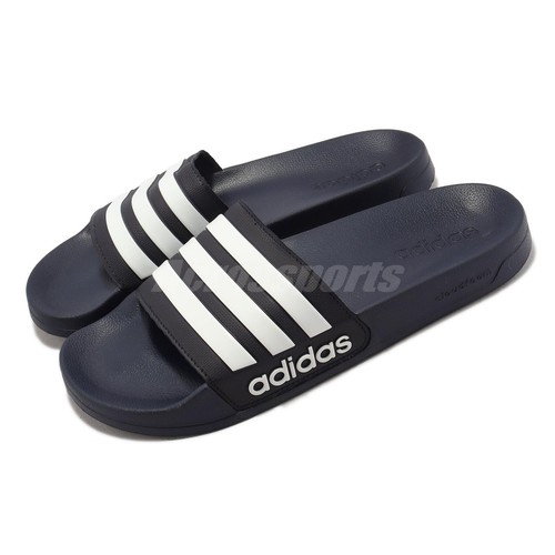 Adidas Adilette Shower Черно-белые мужские сандалии без шнуровки Тапочки GZ5920