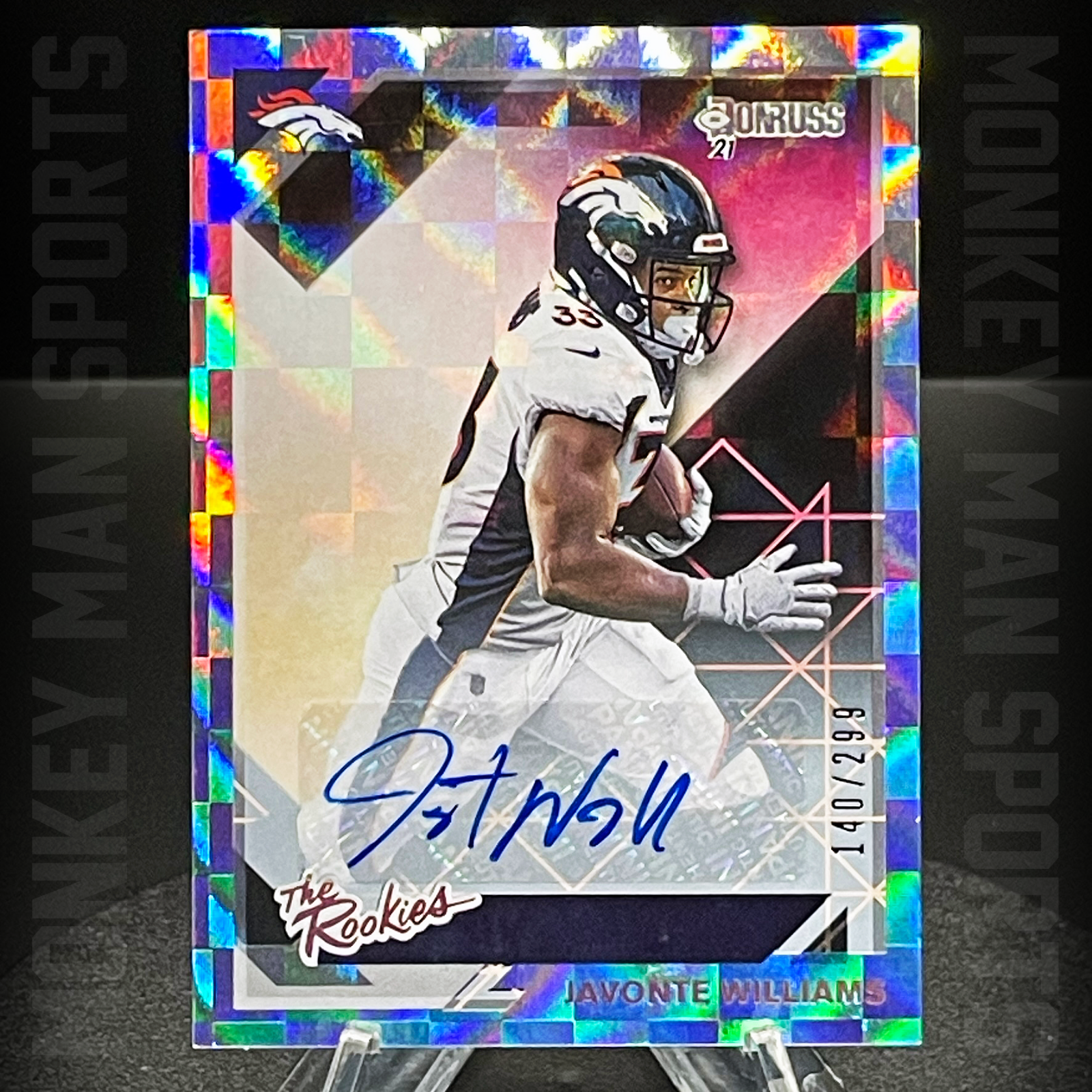 2021 Donruss - Javonte Williams RC AUTO /299 THE ROOKIE TR-JWI BRONCOS COWBOYS