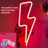 Neon Signs Lightning Bolt Neon Light Sign for Wall Decor, Battery or USB Powered Led Lightning Light Neon Sign for Bedroom, Kids Room, Birthday, Party, Wedding, Home, Kids Decorations Red
