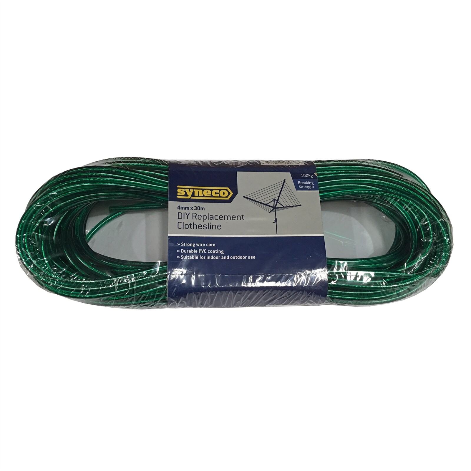 New 4mm x 30m Green Wire PVC Clothesline Clothes Line Replacement Spare
