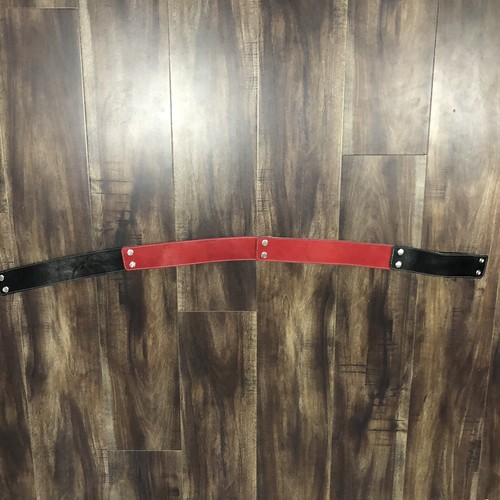 Vintage SOY NICA Black And Red Leather Adjustable Interchangeable Belt