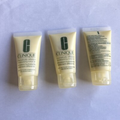 3x Clinique Dramatically Different Moisturizing Lotion 1 oz. each Travel Size