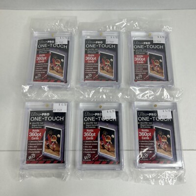 6 Pack Ultra Pro One-Touch THICK 360pt Point Magnetic Card Holder