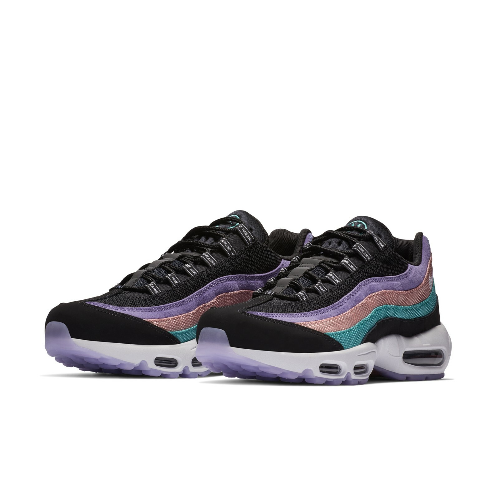 black and purple air max 95