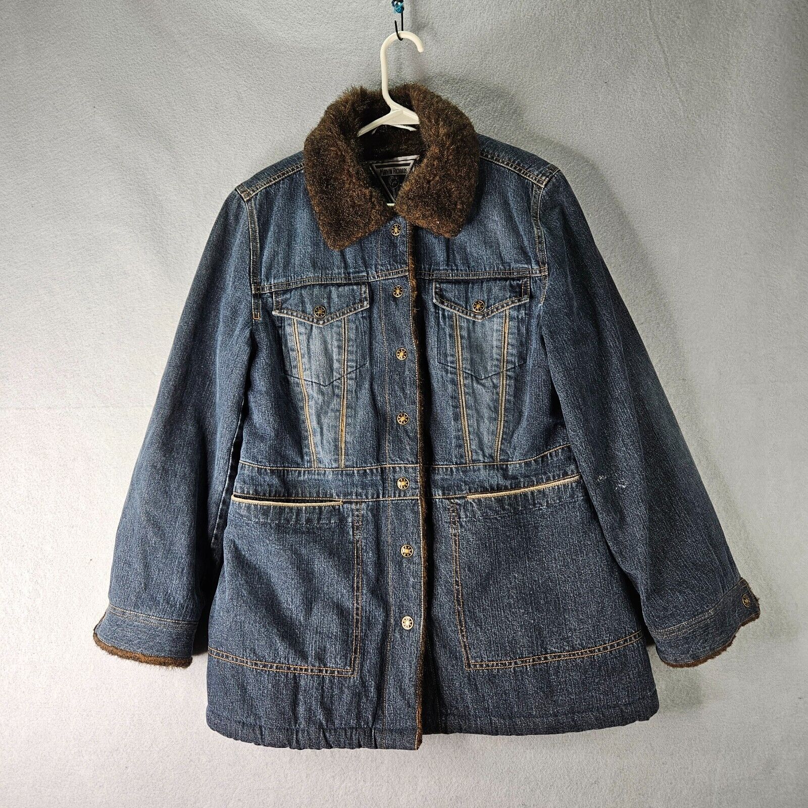 Vintage Marvin Richards Jean Jacket Womens Small Faux Fur Collar Lined Coat Y2K | eBay Vintage Marvin Richards Jean Jacket Womens Small Faux Fur Collar Lined Coat Y2K | eBay