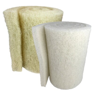 Classic Koi Pond Fine Filter Pad Durable White Bulk Roll Media - 3/4'' - 1'' Thick