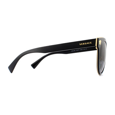 Pre-owned Versace Sunglasses Ve2198 1002t3 Black Gray