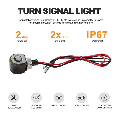 LED Motorcycle Turn Signal Amber Lights For Yamaha V-Star XV650