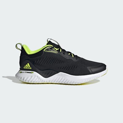 Adidas Alpha Bounce Beyond Shoes Running Sneakers Black/Yellow HP2635 US 7-12