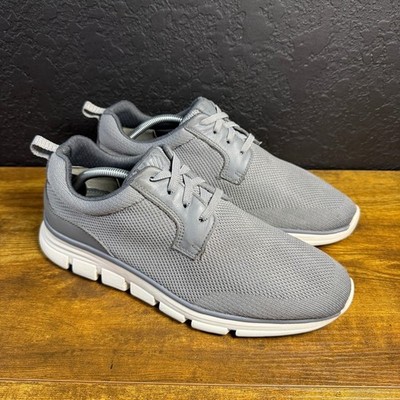 Johnston & Murphy ActivSole Prentiss Grey Knit Leather Sneakers Mens 10.5M