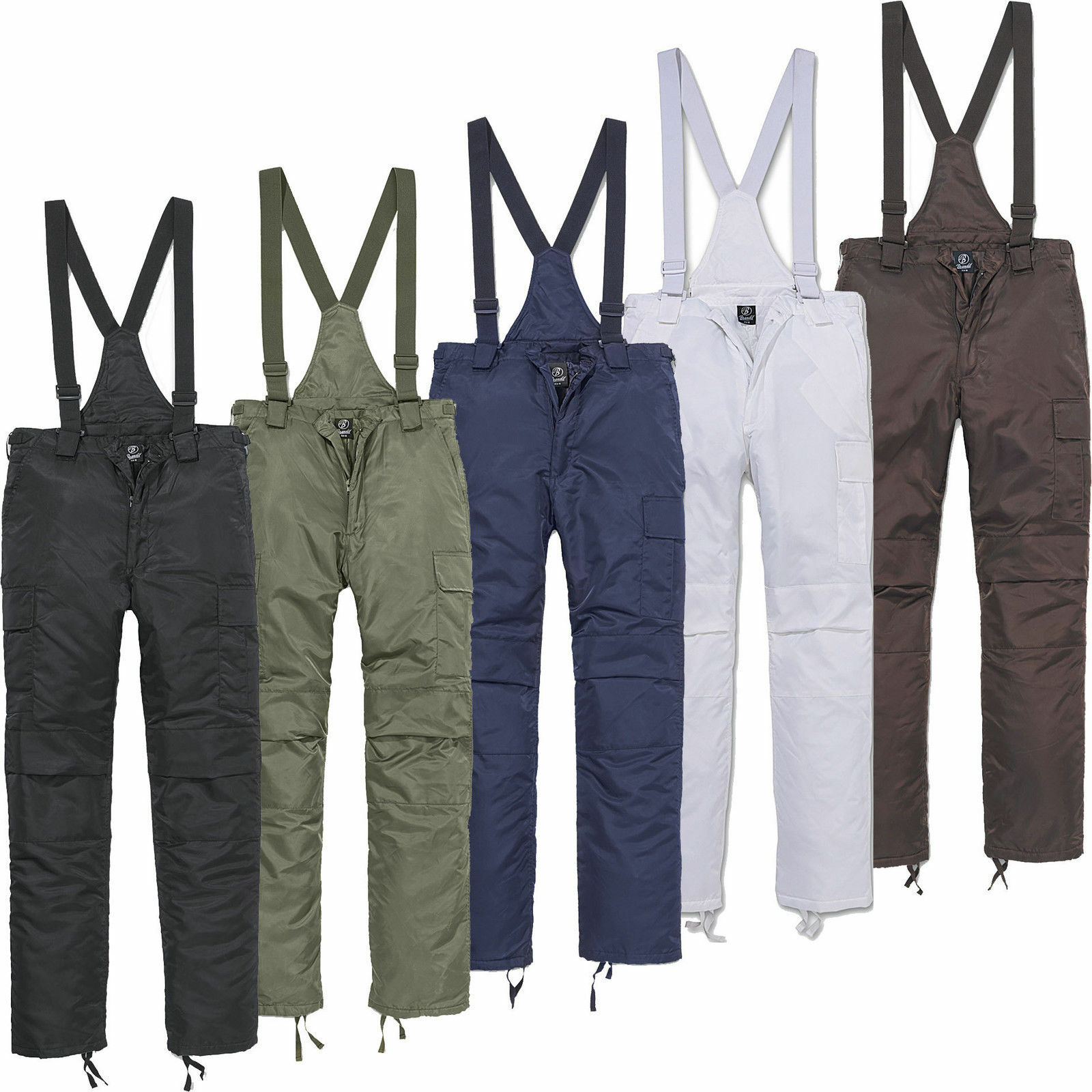 Brandit Thermohose mit Hosenträger S-3XL gefüttert US MA1 Kälteschutz Skihose 