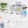 SEG Direct Hexagon Felt Cork Board Tiles, Hexagon Felt Bulletin Board Tiles Self Adhesive Picture Board, Memo Notice Tiles Pin Board for Walls Office, 11.8